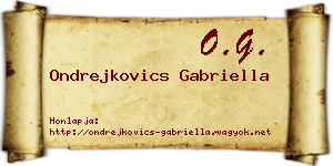 Ondrejkovics Gabriella névjegykártya